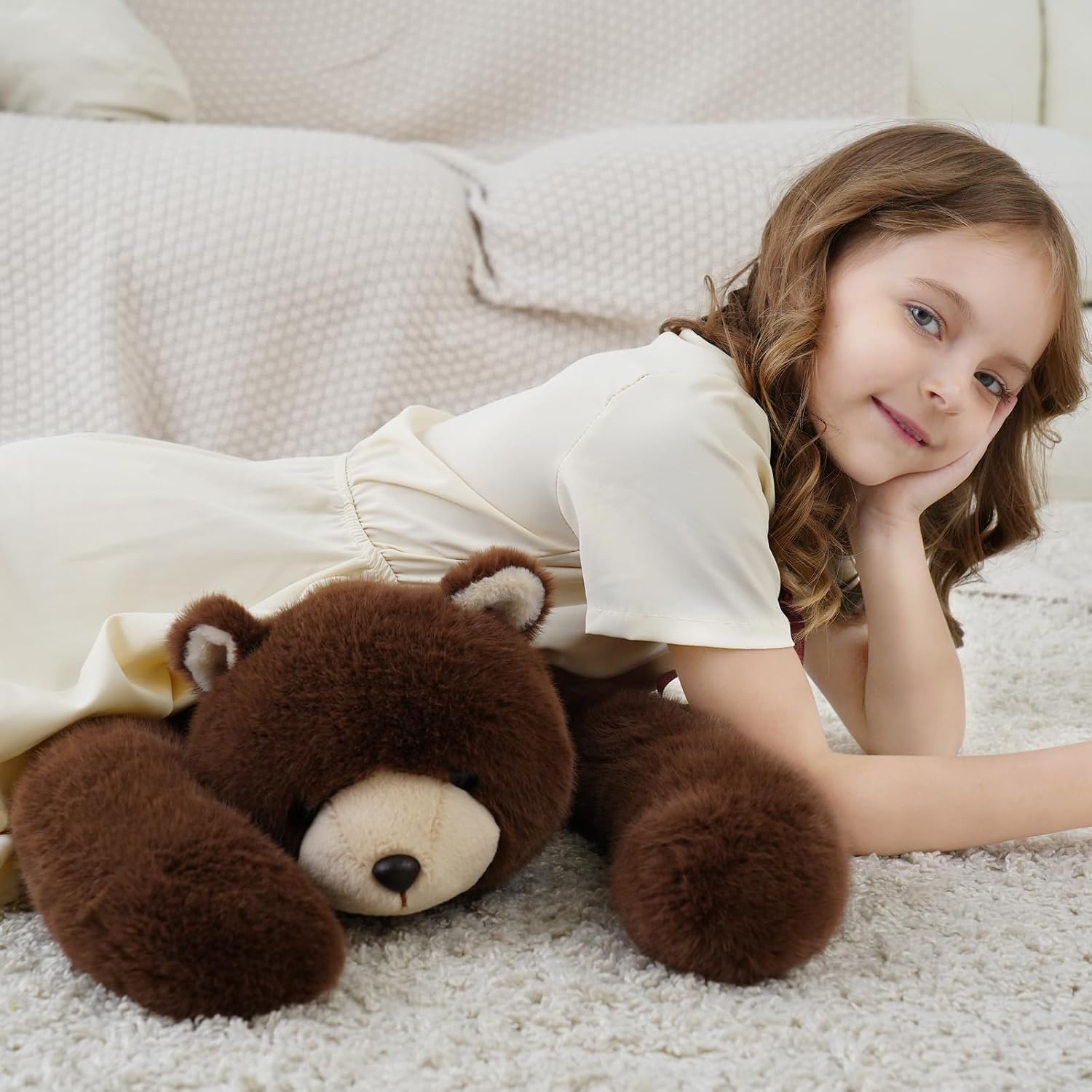 Weighted Bear Stuffed Animal Brown Bear Plush Toy
