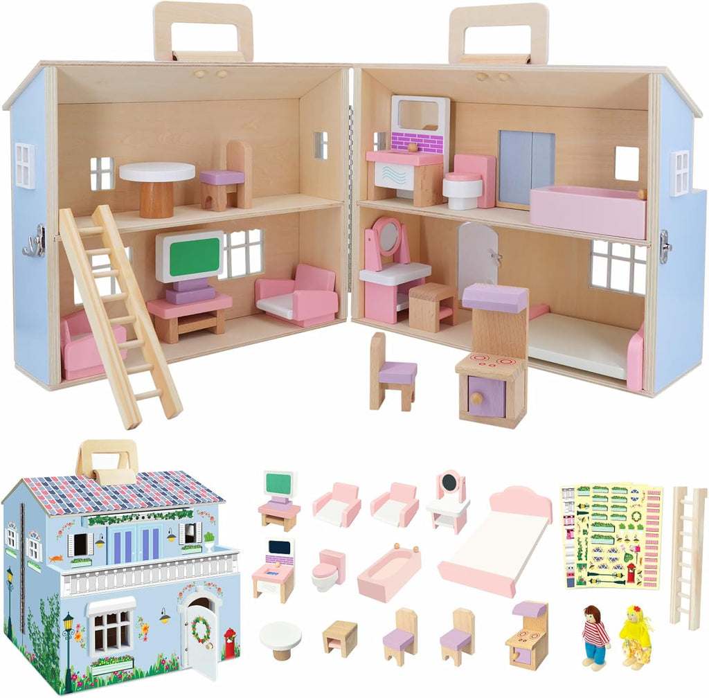 Wooden Dollhouse for girls