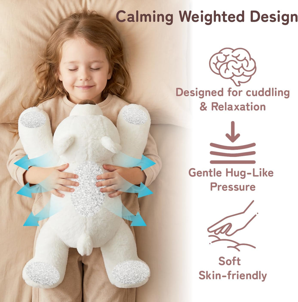 Weighted Polar Bear Stuffed Animals for Kids & Adults