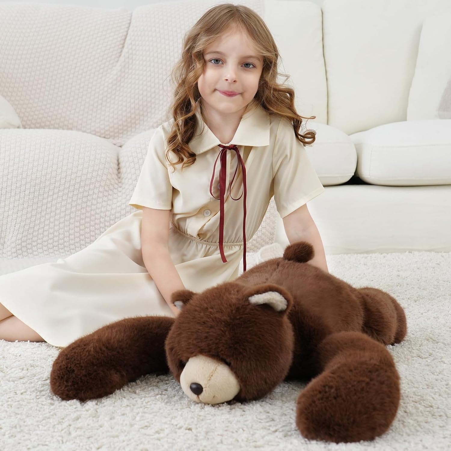 Weighted Bear Stuffed Animal Brown Bear Plush Toy