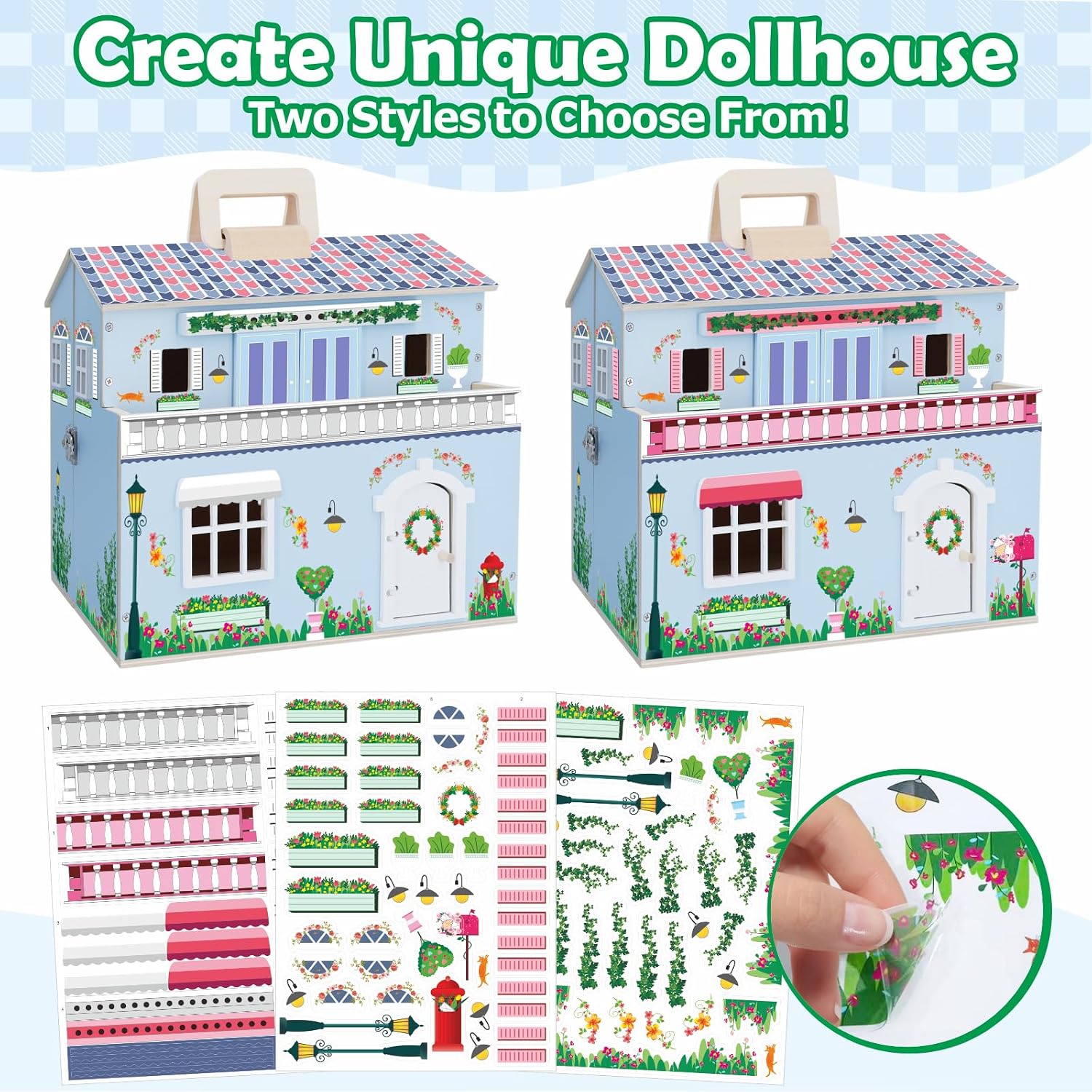 Wooden Dollhouse for girls