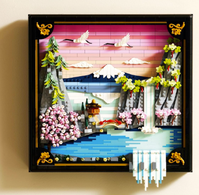 Japanese Cherry Blossom Landscape Building Set for Adults
