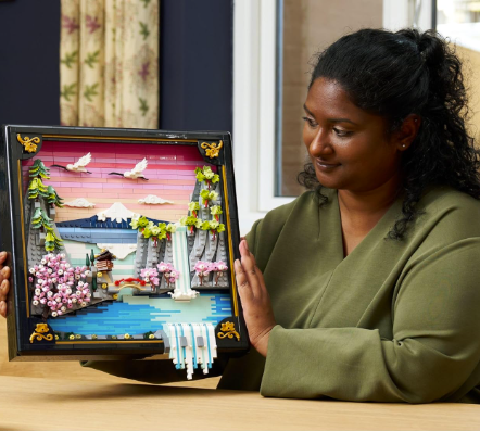 Japanese Cherry Blossom Landscape Building Set for Adults