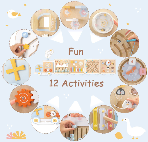 Train Activity Wall Busy Board For Toddlers