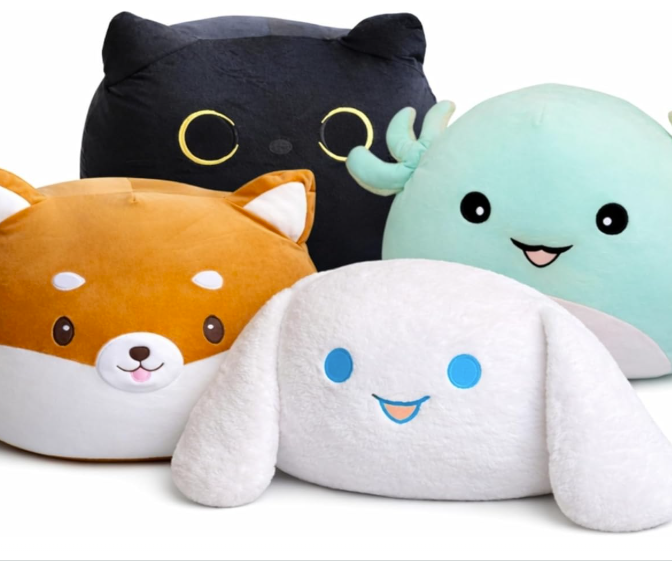 Plush Toy, 4 Large Ultra-Soft Stuffed Animals