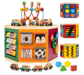 9-in-1 Farm-Themed Wooden Play Center, Multipurpose Montessori Toy